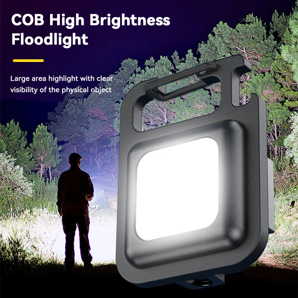 High Powered LED Brightness Keychain Floodlight Small Compact Flashlight