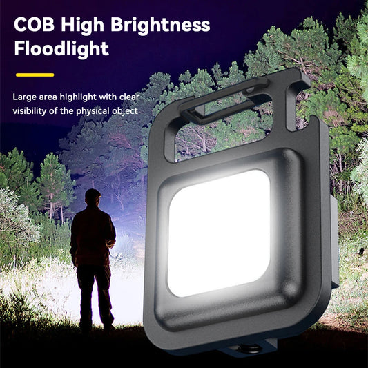 High Powered LED Brightness Keychain Floodlight Small Compact Flashlight