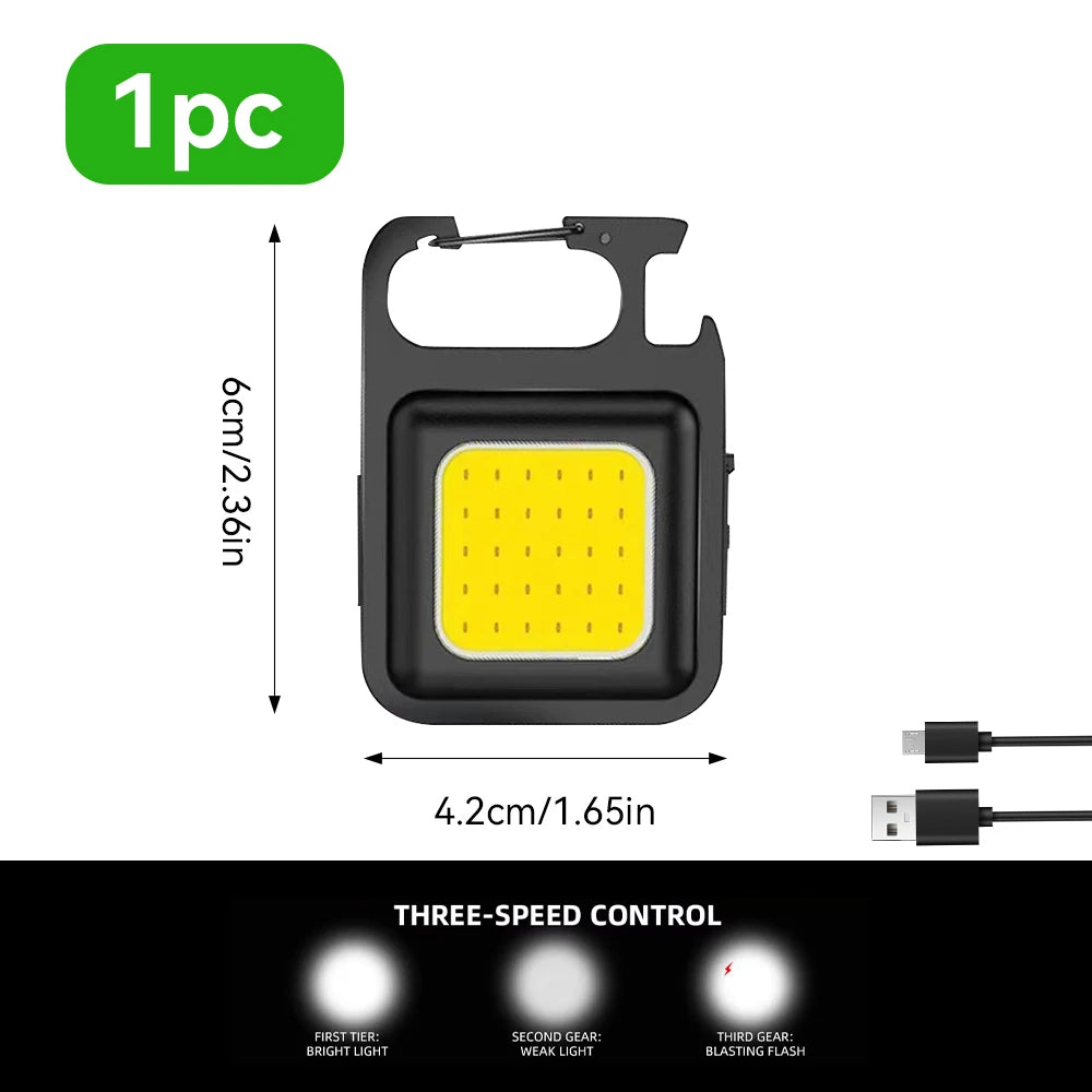 High Powered LED Brightness Keychain Floodlight Small Compact Flashlight